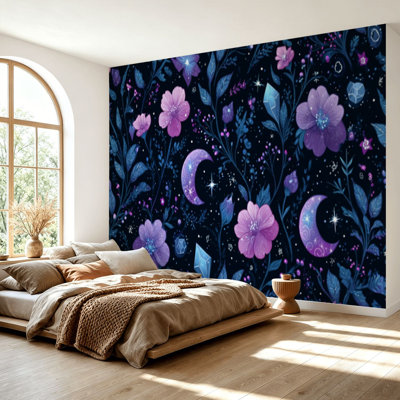 Papier peint adhésif auto-adhésif moderne pour la chambre à coucher L 69 po x l 96 po Peel and Stick
