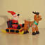 HOMCOM Inflatable Santa Claus with Sled and Reindeer Xmas Décor LED Lights