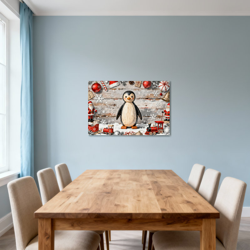Pingouin de Noël, H 28 po x l 40 po
