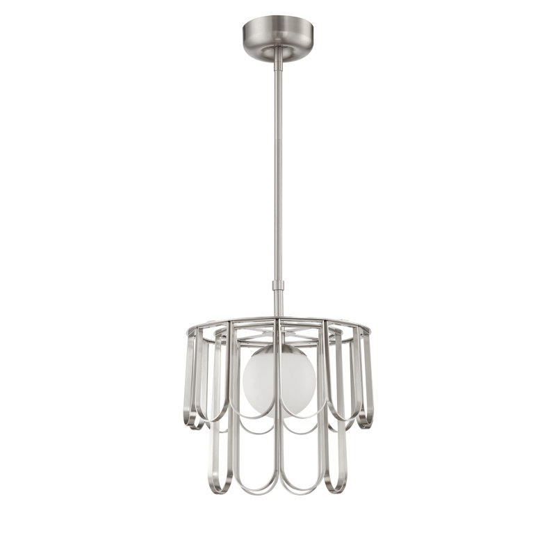 Hialmar 1 - Light Unique/Statement Pendant, Nickel, 61.17" H x 15" W x 15" D