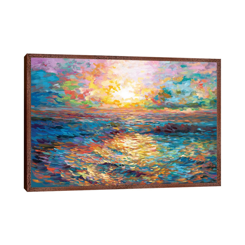 Print on Canvas, 66.04cm H x 101.6cm W x 3.81cm D, Brown Floater Framed