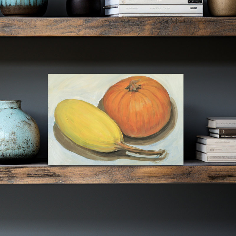 Pumpkin And Spaghetti Squash by Carrie Arnold - Wrapped Canvas Print, 46 cm H x 30 cm W