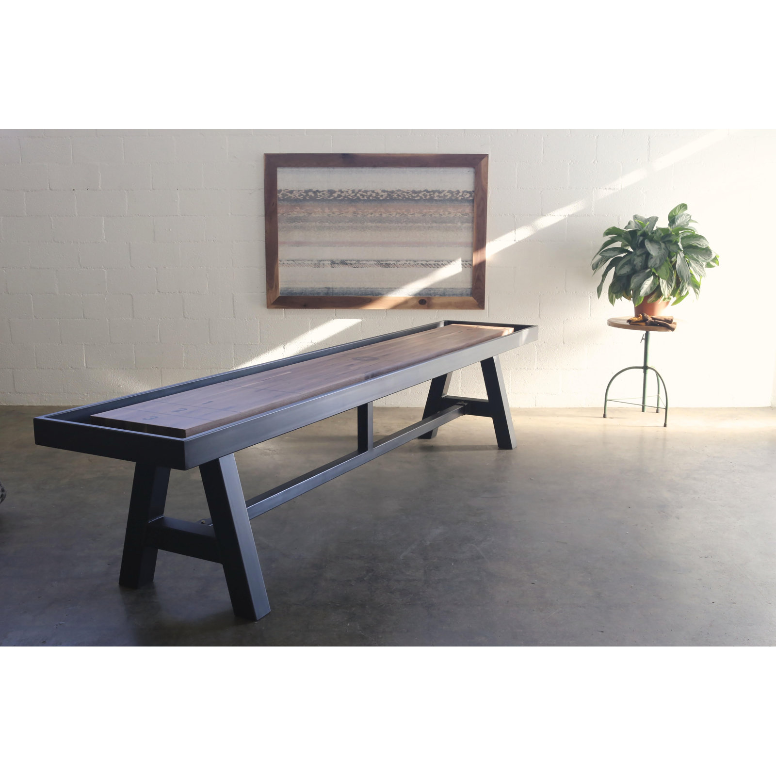 District Mills Shuffleboard Table, Oak, 10'