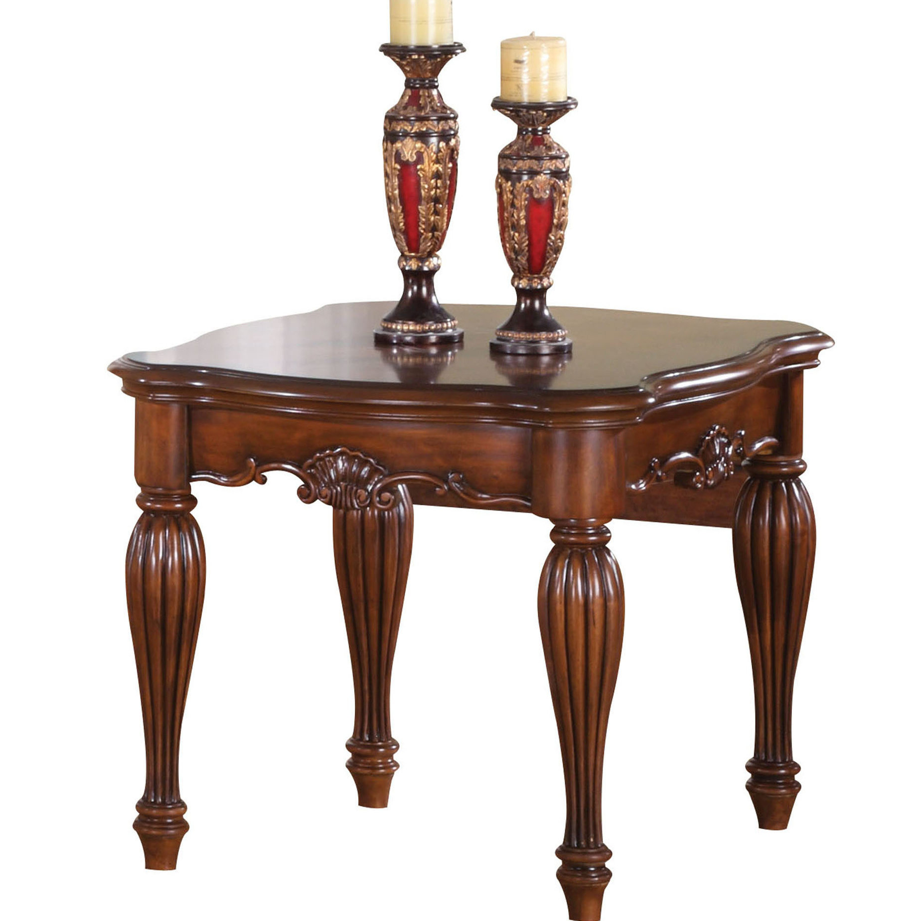 Decorative Edging Table Astoria Grand Rectangular Cherry End Table For Living Area Sleek ...