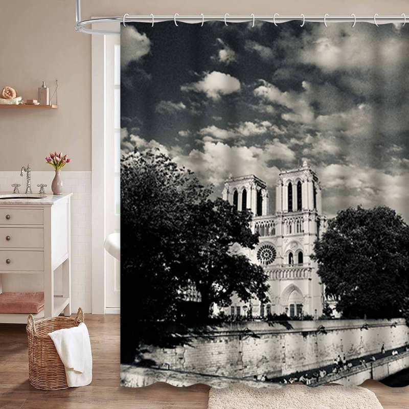 Rideau de douche Paris 12 crochets Paris, L 72 po x l 84 po