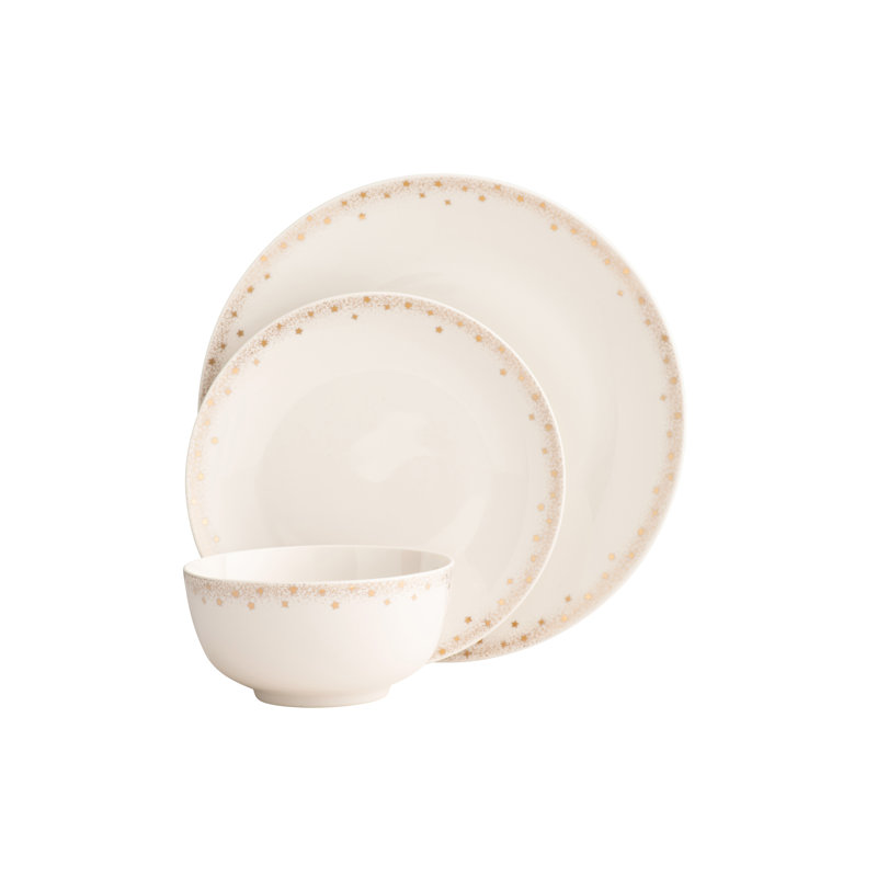 Toulouse Piece Porcelain China Dinnerware Set - Service for 4