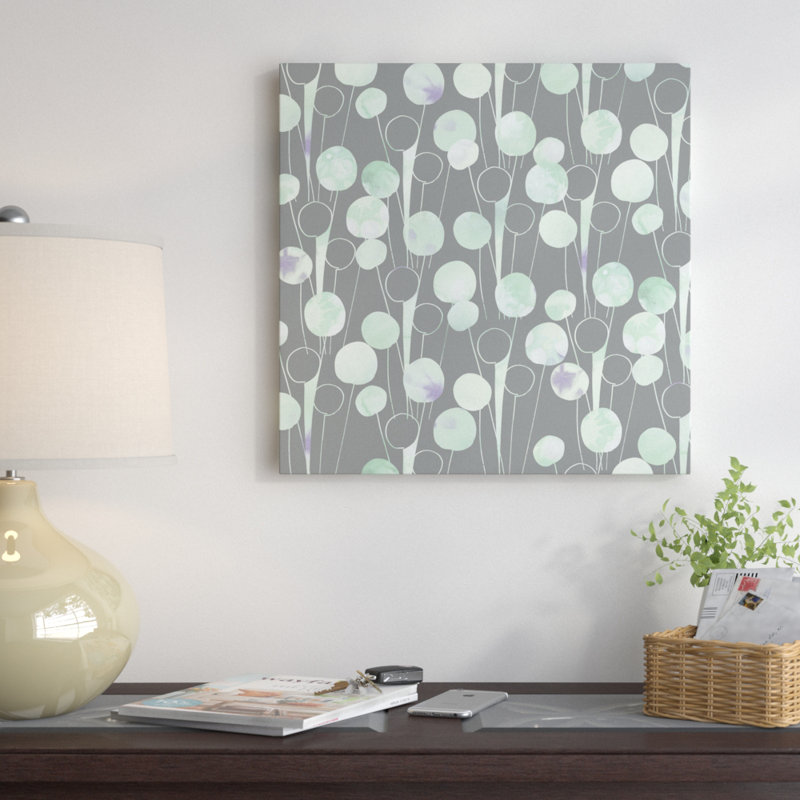 «Bubbles» par Sara Franklin, impression sur toile tendue sur châssis, H 16 po x l 16 po x P 1 po, Papier avec cadre noir