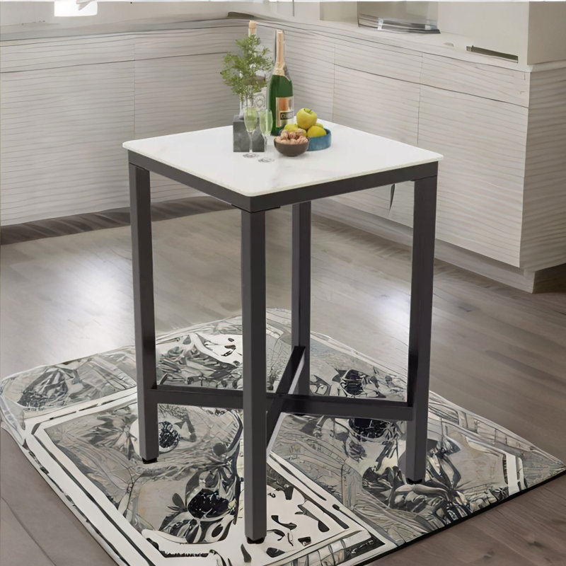 Industrial Tall Square Bar Table