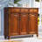 Brown Solid Wood Shoe Storage Bench