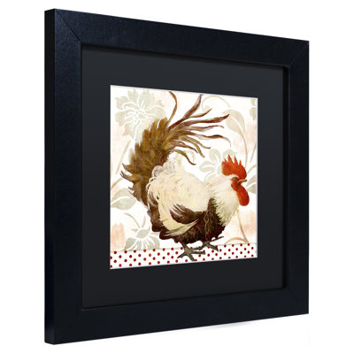 Jadaya «Rooster Damask II», impression encadrée