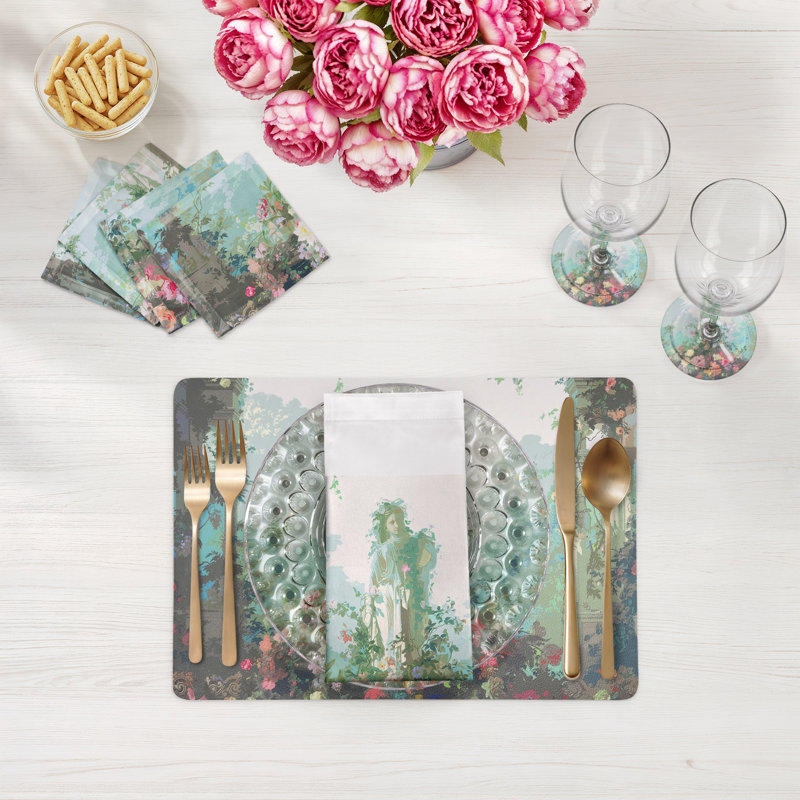 Jardin Defosse Chantilly Pebble 17.5" Vinyl Placemat