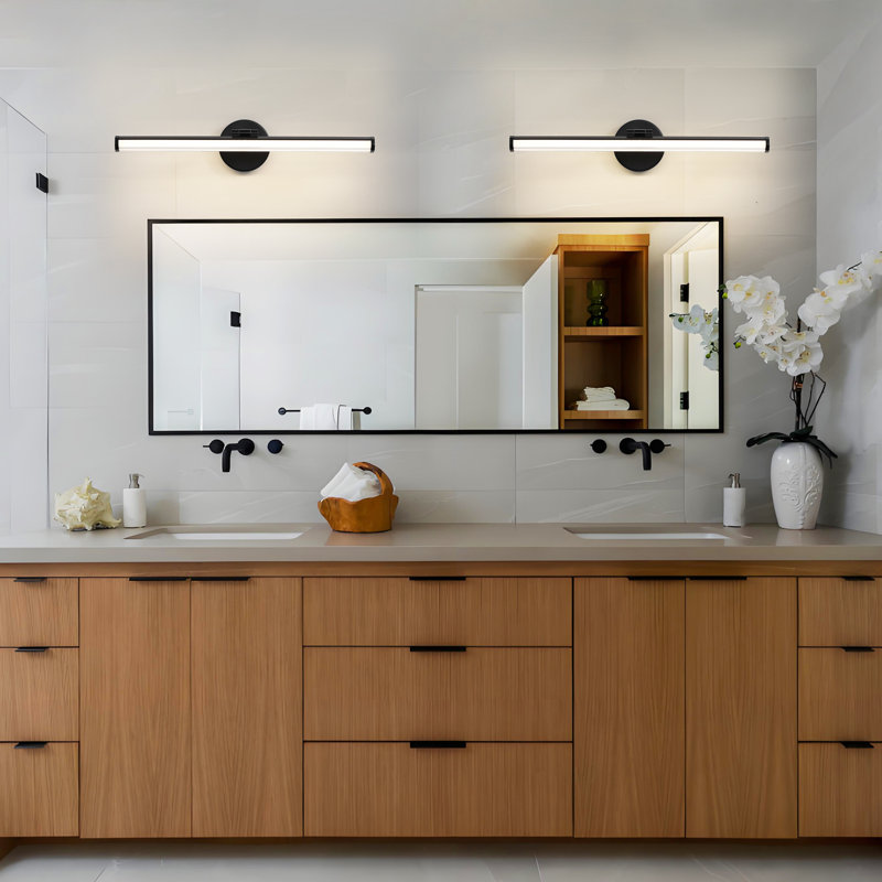 330° Rotatable 22'' Dimmable LED Bath Bar, Black
