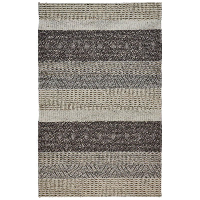 Updike Wool Striped Indoor Rug, Rectangle 8' x 11'