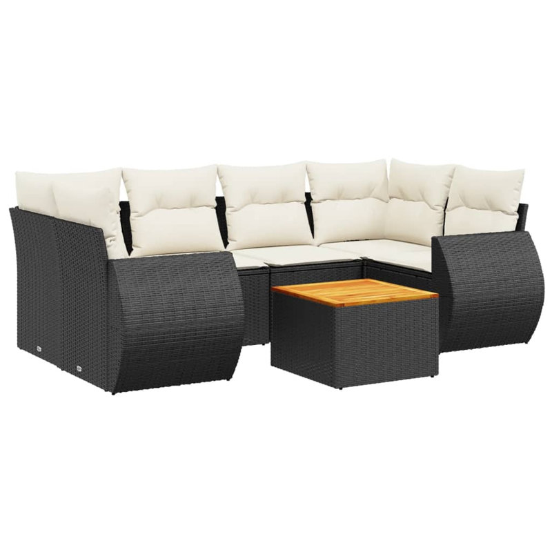 Ensemble de canapé de jardin Vidaxl - noir