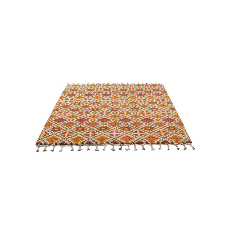 Mick Geometric Wool Hand Woven Area Rug, Rectangle 140 x 200 cm
