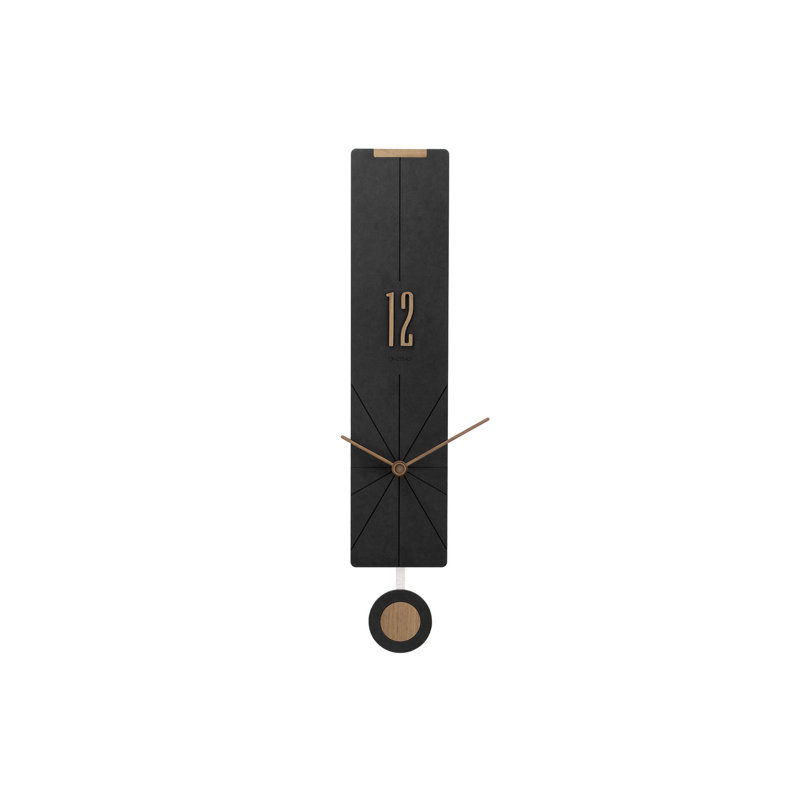 Wood Wall Clock, Black