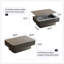 Table basse cannelée à plateau relevable avec rangement et hauteur réglable, en bois massif plaqué pour les espaces de vie modernes-438153155
