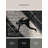 Machine Washable Hubbard Muay Thai Fighter Pose Modern Geometric Rug in Beige – Black Binding-745910686
