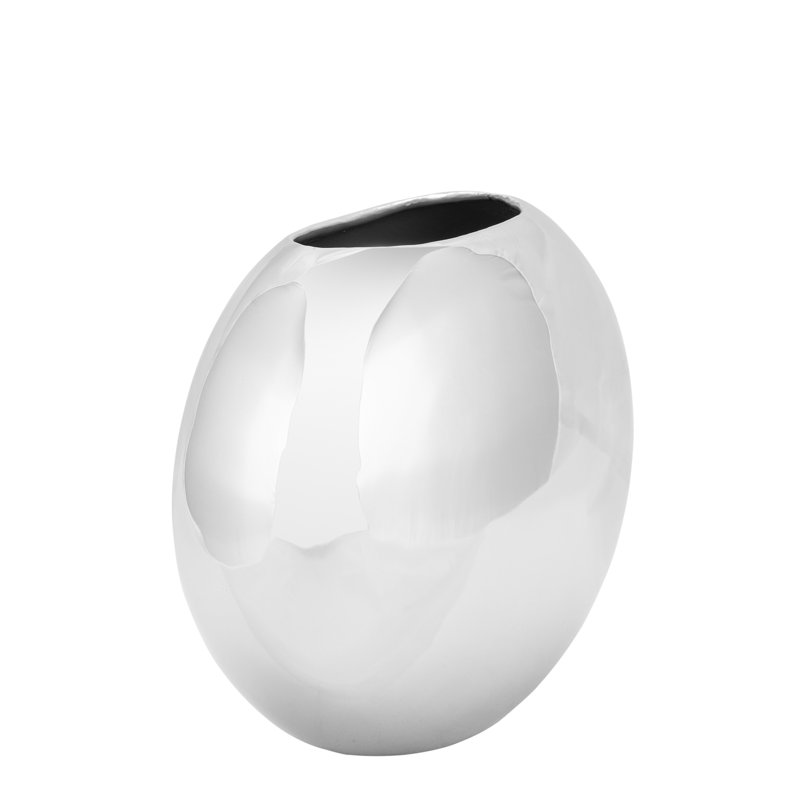 Luna Handmade Metal Table Vase, 20cm H x 12cm W x 23cm D
