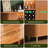 55" Mid-Century Modern Wine Bar Cabinet with LED Lights, Wine Rack & Glass Holder-128973404