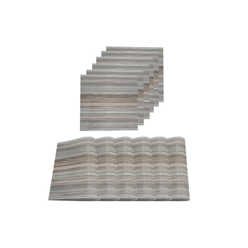 Ensemble de 6 napperons résistants à la chaleur de 13 po x 19 po Placemats