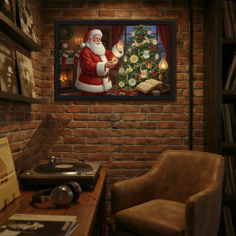 Arbre de Noël de Noël père Noël décorant, H 12 po x l 18 po