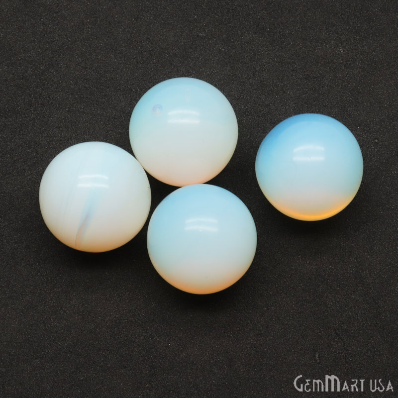 Natural Polished Gemstone Sphere, Decorative Accent, Smooth Ball Home Decor, 15-25mm, Opalite