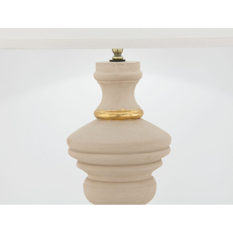 Eileen Table Lamp, Pink/Gold Leaf, White