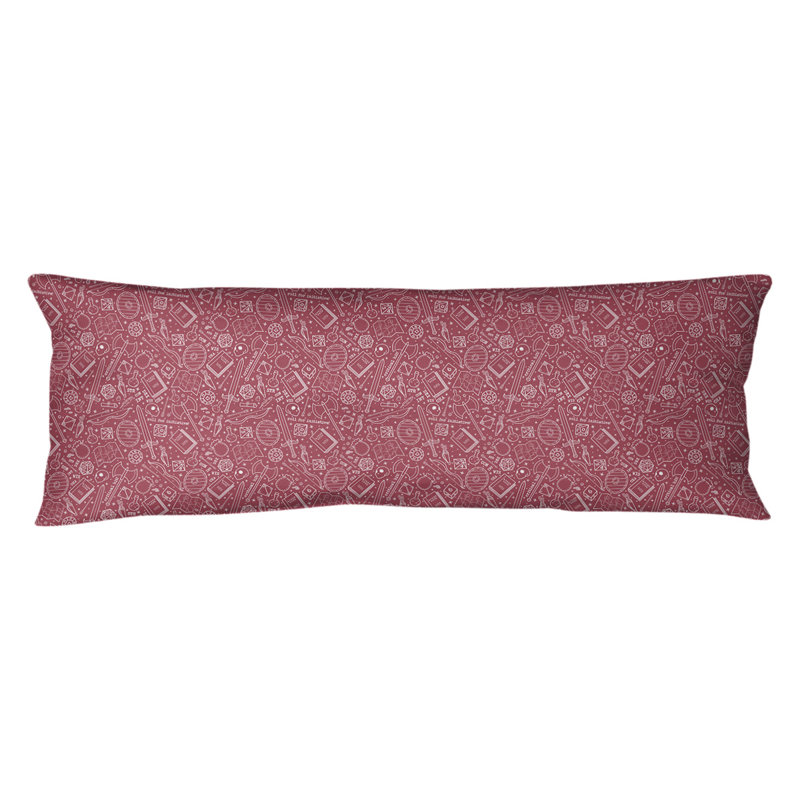 Coussin lombaire rpg, Bourre en polyester, Rouge / Blanc