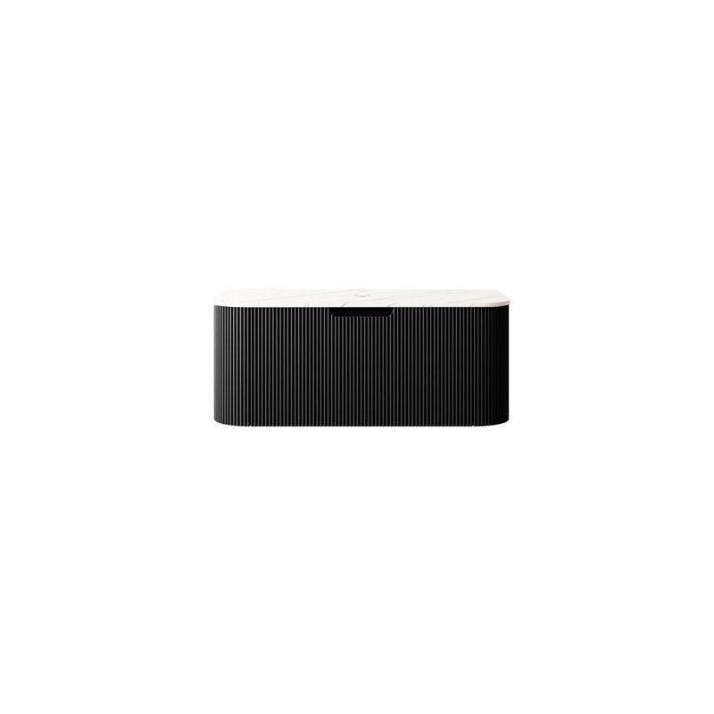 Mackenzie Wall Mounted With Top, Noir, blanc de Carrare, L 36 po