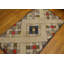 Antique Geometric Folk Art Design American Hooked Rug