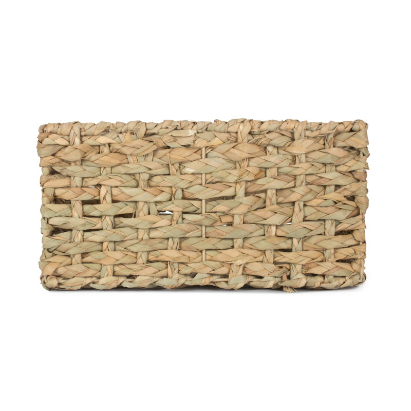 World Menagerie Wicker Thatch Grass Storage Basket, 20cm H x 40cm W x 27cm D