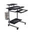 Chariot d'ordinateur compact avec rangement