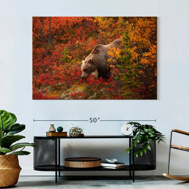 Crowle Alaskan Grizzly Bear, H 34 po x l 51 po