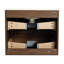 Meuble-lavabo de 24 po de style moderne, design flottant, tiroir à fermeture en douceur, contreplaqué, idéal pour le rangement chêne brun, 45 poignées biseautées, glissières de tiroir à extension lisse aux 2/3, facile à nettoyer, élégant