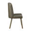 Ensemble de 2 chaises d'appoint Waylon en cuir synthétique gris et finition chêne gris