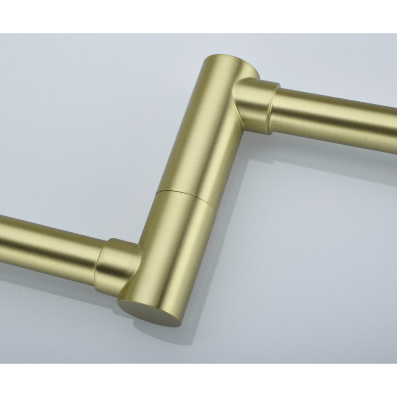 Pot Filler Faucet Extension - Double Handles, Brass, Produce Adequate Flow, Rust Gold Brass Arm, Control Water Smoothly, Rusting, Reduce Splash, Generate Bubbles