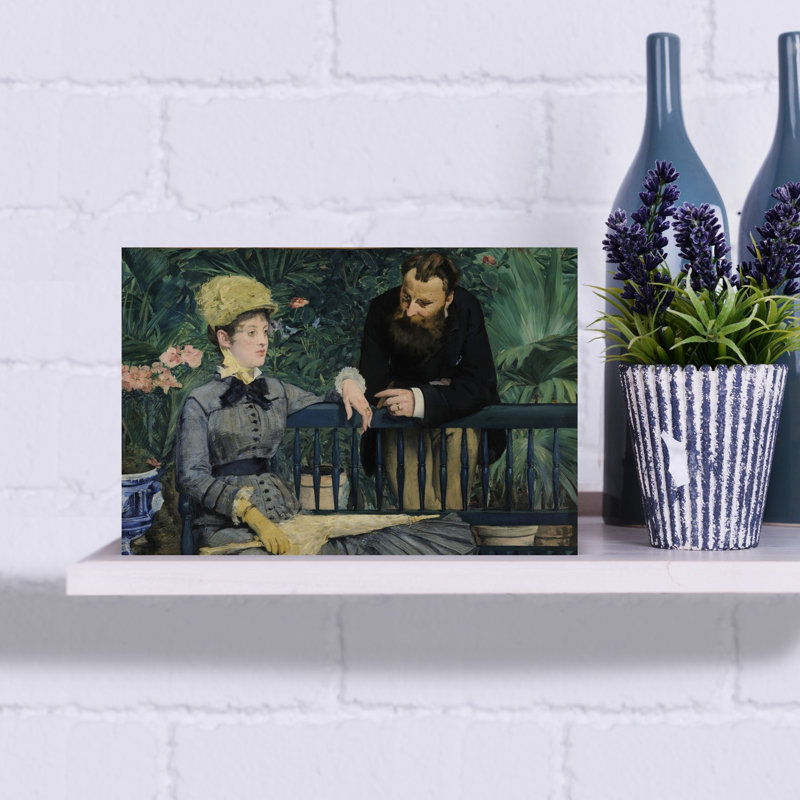 Dans la serre, 1879 Impression d'art mural abstraite impressionniste contemporaine, portrait, H 12 po x l 18 po
