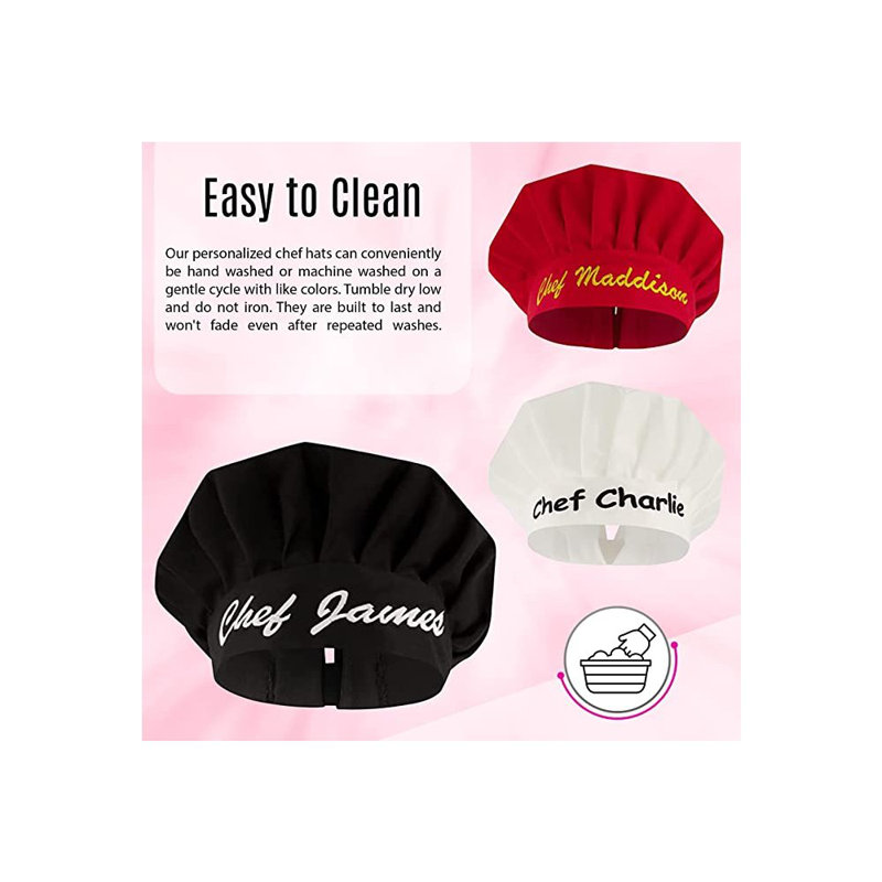 Chapeau de cuisine personnalisable, Blanc, Oui