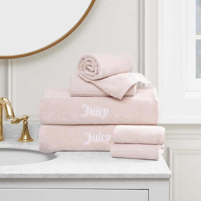 Juicy Couture Alyssa Bath Towels 6-Piece, Pink