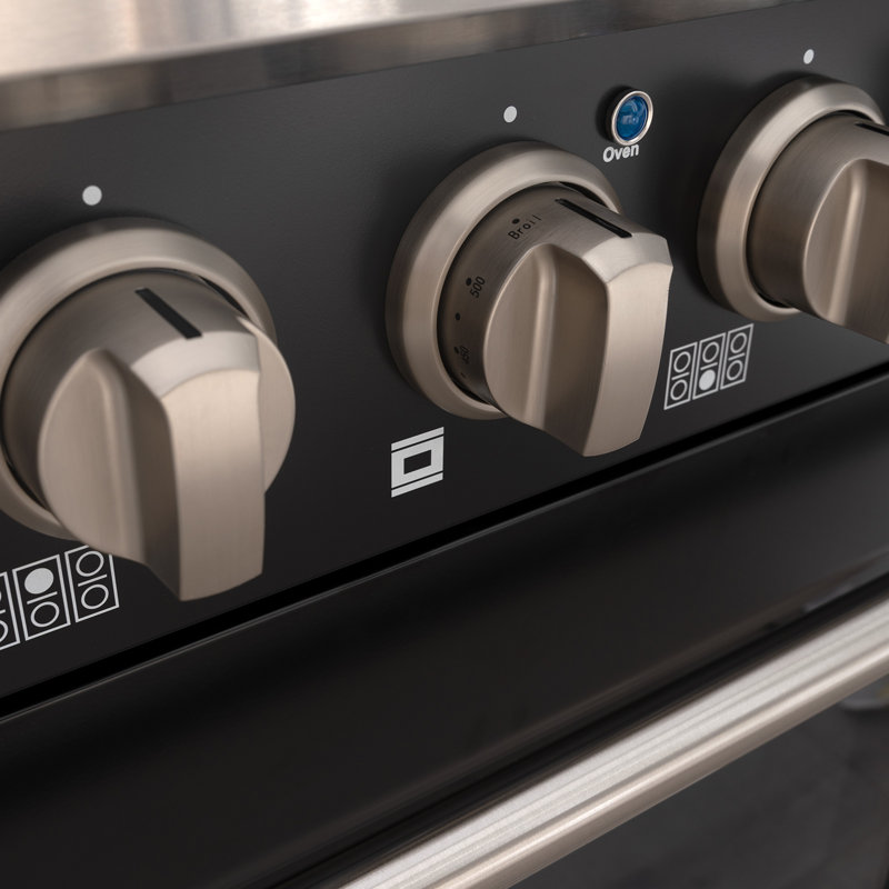 Akicon 36" Black Stainless Steel Convection Gas Range with 6 Burners