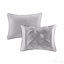 Ensemble d'édredon touffeté 7 pièces grand gris-127671268-127671264