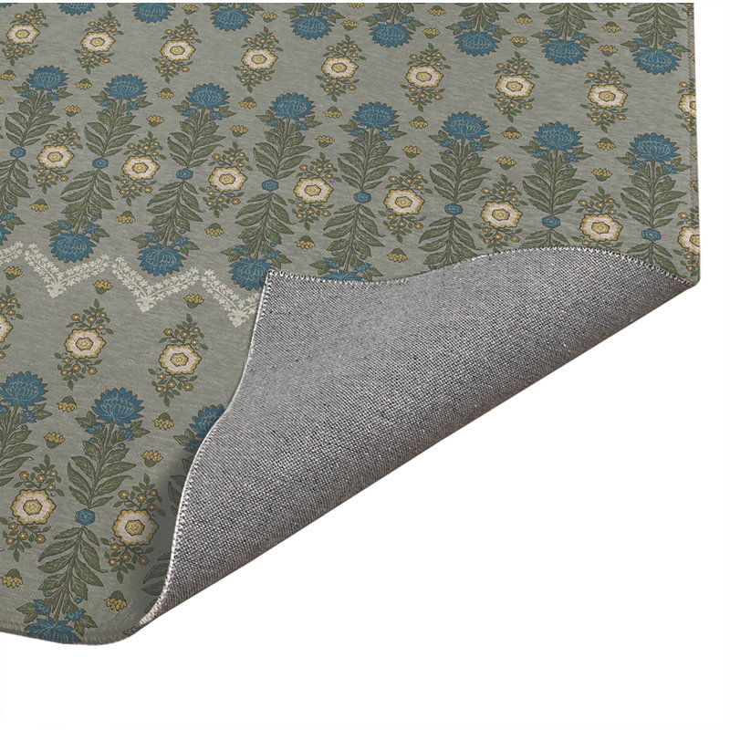 Kalina Low Profile Kitchen Mat, Rectangle 3' x 5', Sage