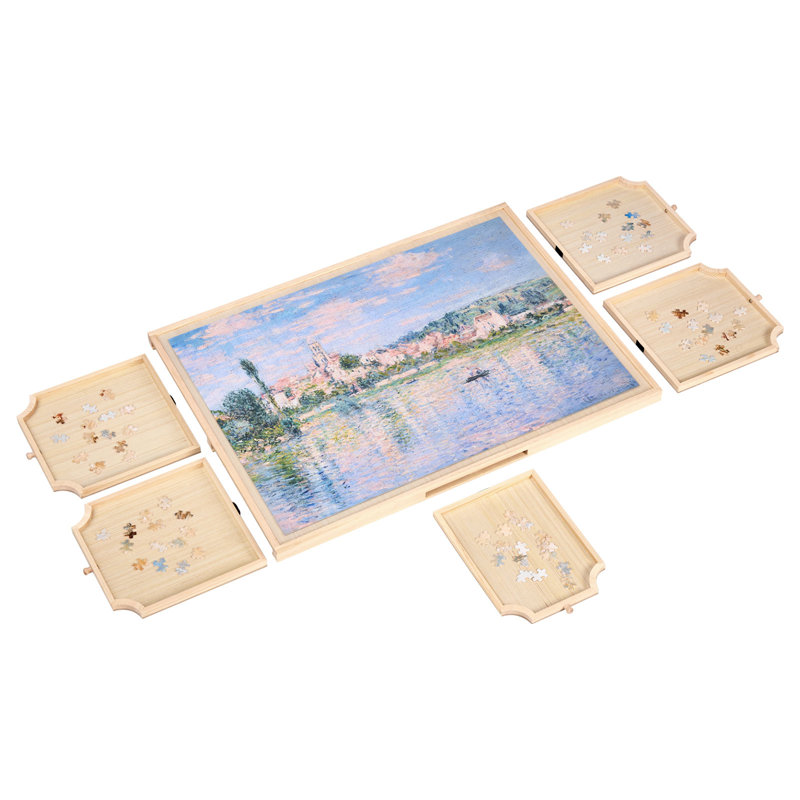Planche à puzzle rotative 1000 pièces avec 5 tiroirs et housse VEVOR