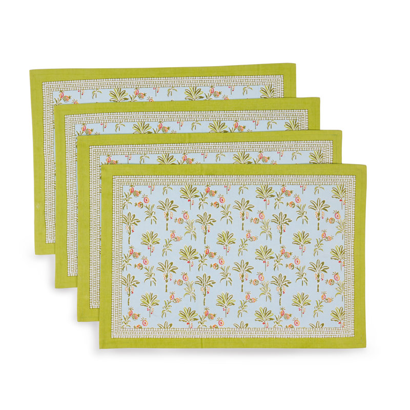 Napperons en coton à motif tropical