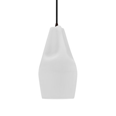 Radiance - Luminaire suspendu 1 lumière Tall Crease - Bisque - Nickel brossé - DEL dédiée - Cordon noir