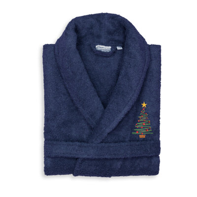 Peignoir en coton de noël brodé 100% coton turc
