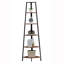  Bibliothèque d'angle à 5 niveaux avec structure en métal et tablettes en bois, bibliothèque de 72 po de hauteur, support pour plante pour chambre à coucher, salon, bureau-973298659