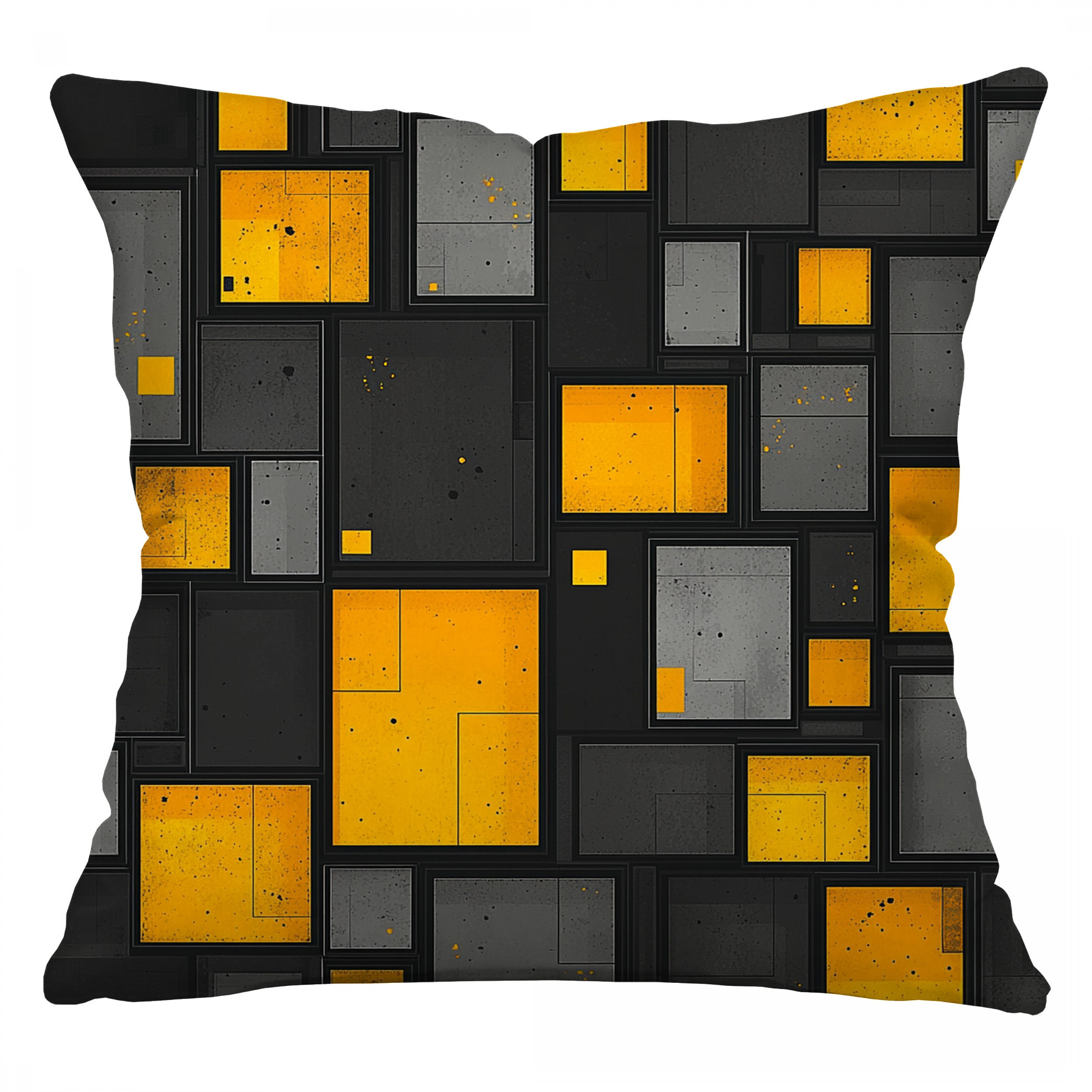View of VisionDecor Rectangles Abstract Industrial Throw Pillow, Abstract ...