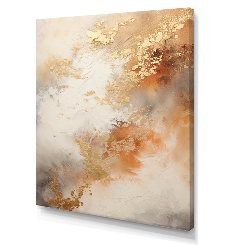 Or et marbre blanc géode I - décoration murale abstraite_106519, Toile tendue, H 40 po x l 30 po x P 1,5 po